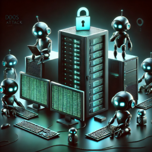 ddos attack illustration